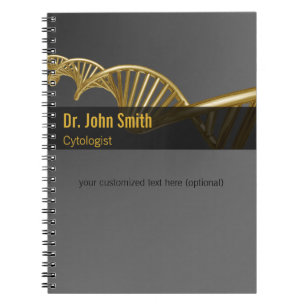 Cuaderno Cadena de ADN de oro de lujo profesional médico