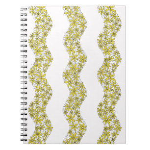 Cuaderno Cadena de margarita Flores gruesas Tiras amarillas