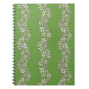 Cuaderno Cadena de margarita Tiras de flor gruesa verde roj