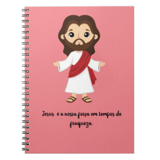Cuaderno caderno com frases de jesus