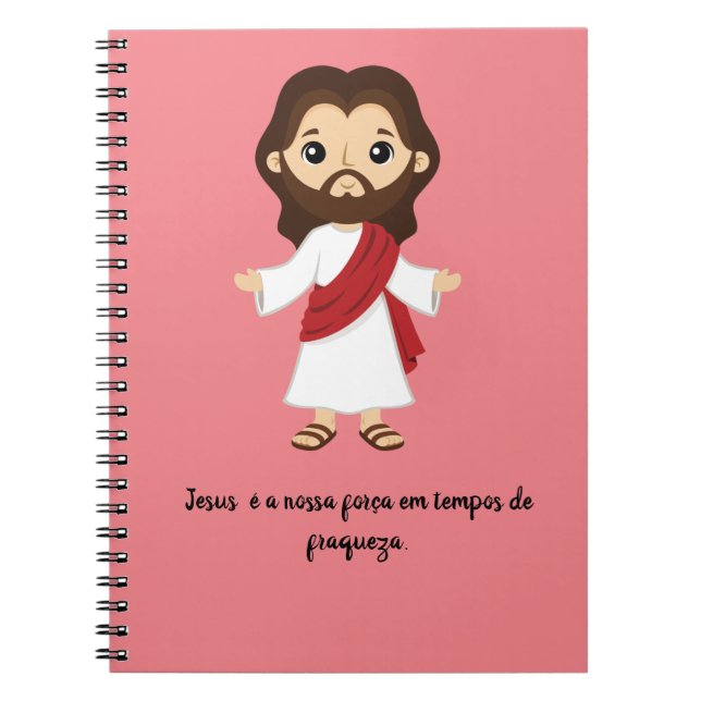 Cuaderno caderno com frases de jesus (Frente)