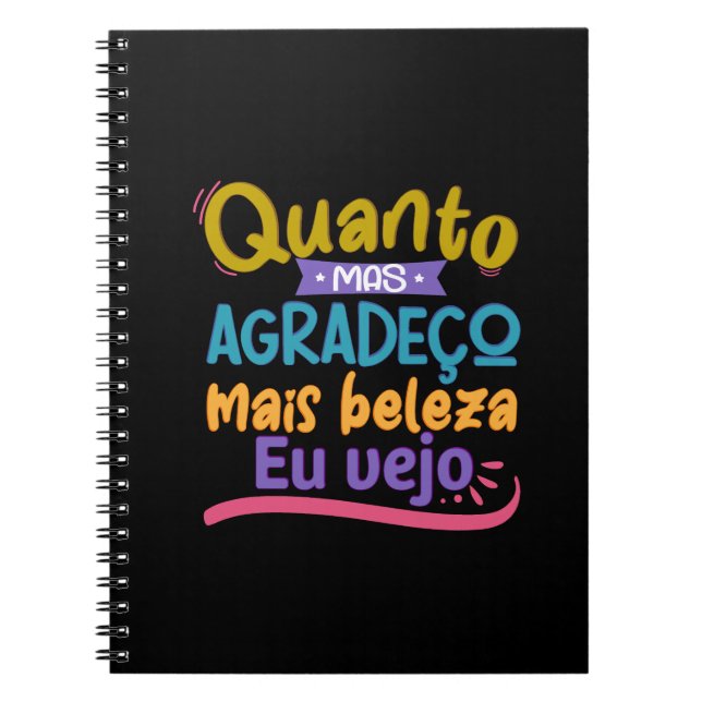 Cuaderno Caderno em espiral com・em lettering (Frente)