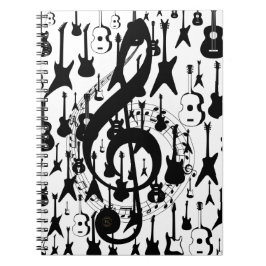 Cuaderno Caderno espiral com clave de sol