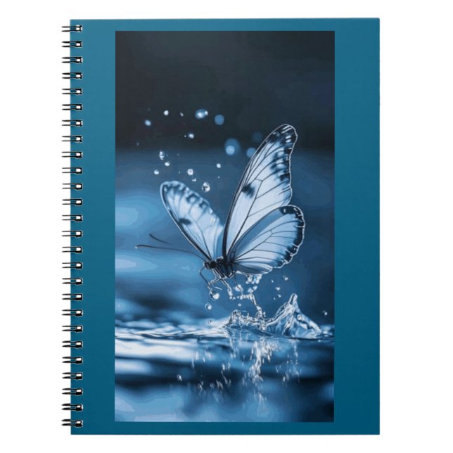 Cuaderno caderno espiral com foto borboleta (Frente)