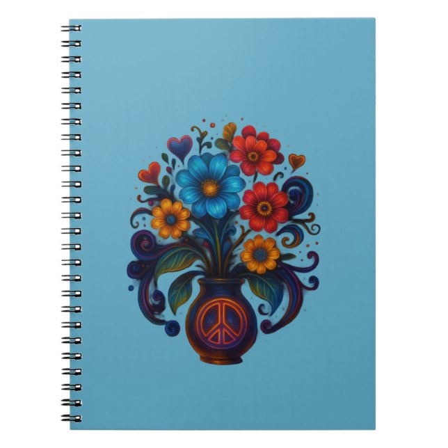 Cuaderno Caderno Espiral com Foto flores  (Frente)