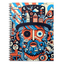 Cuaderno Caderno Espiral com Foto "Psychedelic #1"