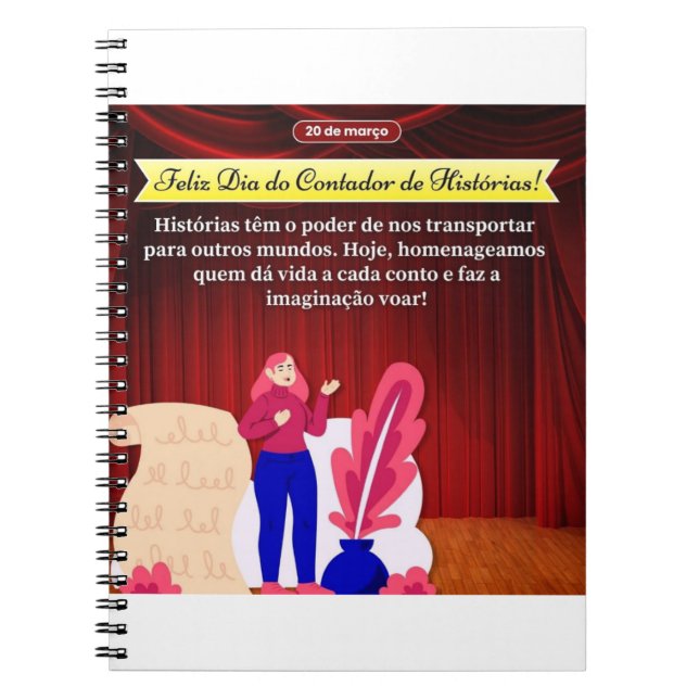 Cuaderno Caderno Espiral Contadores de Histórias (Frente)