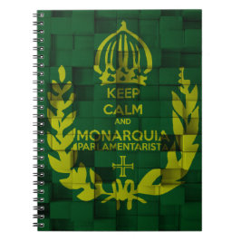 Cuaderno Caderno Keep Clam and Monarquia Parlamentarista