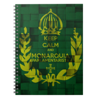 Cuaderno Caderno Keep Clam and Monarquia Parlamentarista