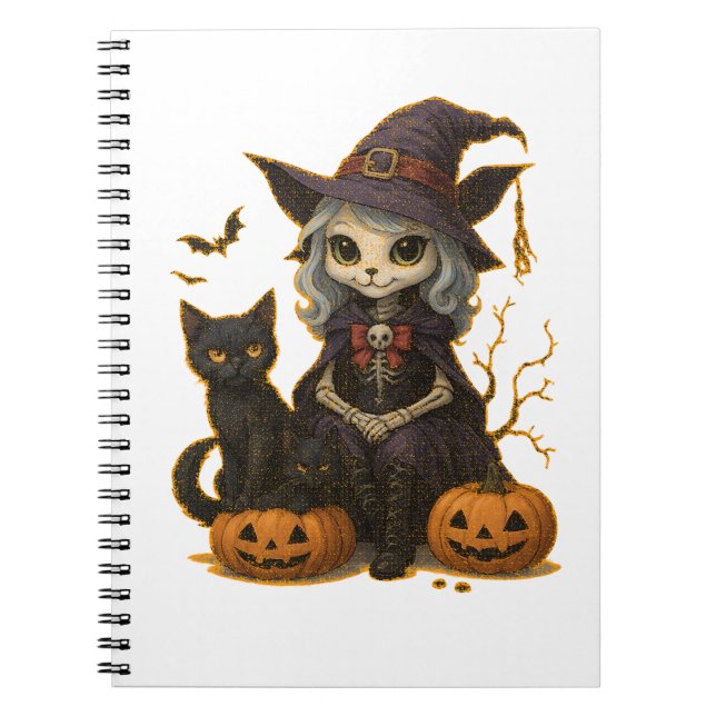 Cuaderno Caderno (Notebook) Bruxa dos Gatos (Frente)