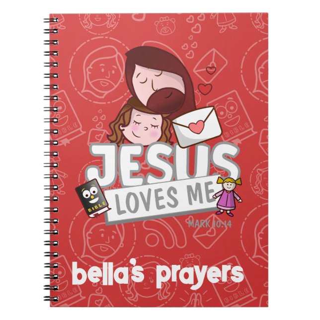 Cuaderno Caderno personalizado para orações - crianças (Frente)