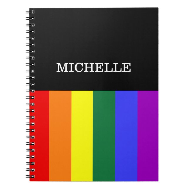 Cuaderno Cádiz Espiral Orgulho Gay Arcoiris Personalizado (Frente)