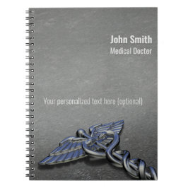 Cuaderno Caduceo Médico Profesional de Chrome