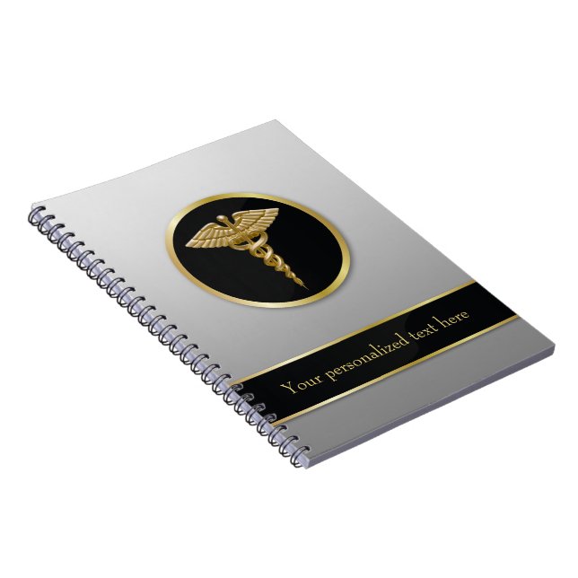 Cuaderno Caducto médico de oro - portátil (Lado Derecho)