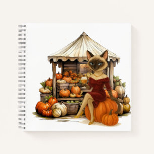 Cuaderno Caer con calabaza para los amantes del gato