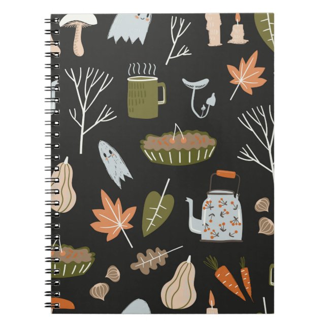Cuaderno Caer sin fisuras con elementos de naturaleza acoge (Frente)