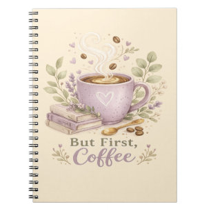 Cuaderno Café Acuarela de Lavanda Acogedor