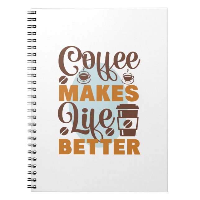 Cuaderno Café Art Café Mejora la vida (Frente)