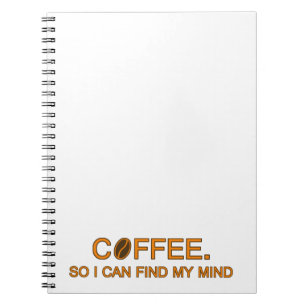 Cuaderno Café. Así que puedo encontrar mi mente, la cita de
