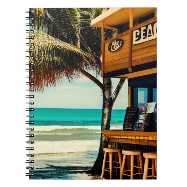 Cuaderno Café Bar de la playa de Bali (Frente)