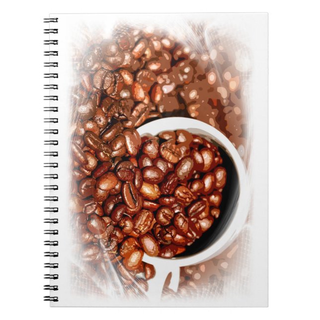 Cuaderno Café Beans Elite Moderno Design Cafetería Guay (Frente)