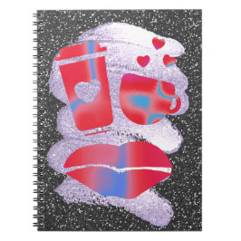 Cuaderno café, boba y beso