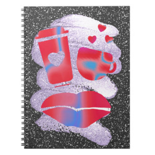 Cuaderno café, boba y beso