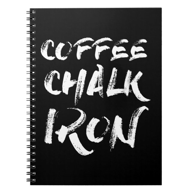 Cuaderno Café, Chalk e Hierro, divertida experiencia motiva (Frente)