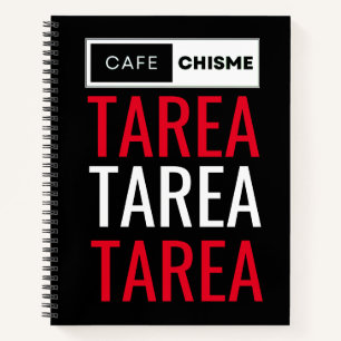 Cuaderno café chisme , tarea, tarea, tarea, tarea