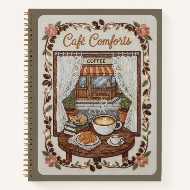 Cuaderno Café Comforts Bordado Café & Librería  (Anverso)