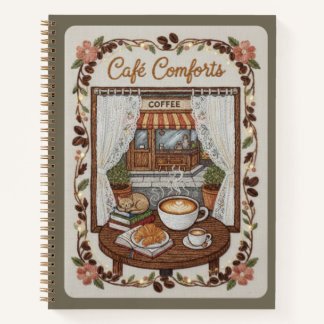 Cuaderno Café Comforts Embroidered Coffee Shop & Book 