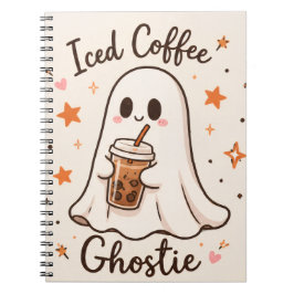 Cuaderno Café con Hielo Fantasmita - Halloween Lindo