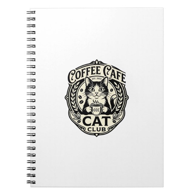 Cuaderno Café de Café Gato Divertido Gráfico - Café de Café (Frente)