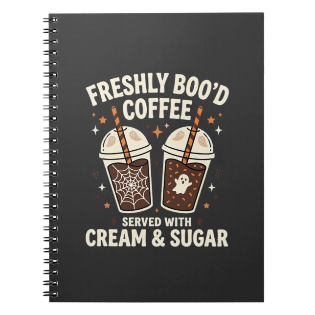 Cuaderno Café de Halloween recién hecho (Frente)
