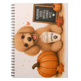 Cuaderno Café de Otoño de Caniche