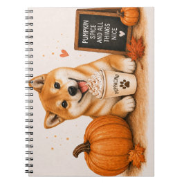 Cuaderno Café de Otoño Shiba Inu