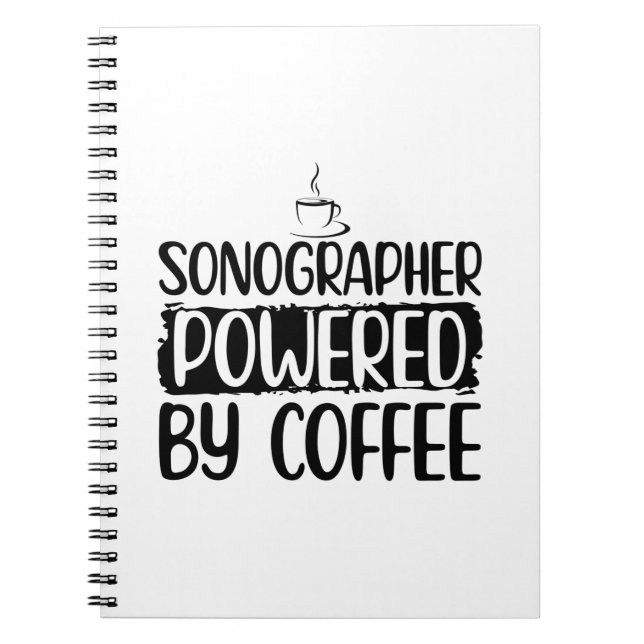 Cuaderno Café de sonografía | Regalos de ultrasonido sonógr (Frente)