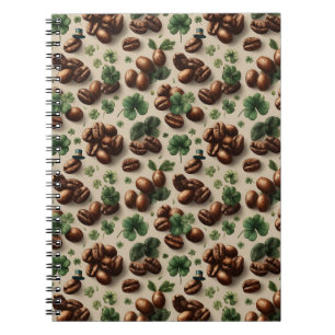 Cuaderno Café del Día de San Patricio y Patrón de Trébol