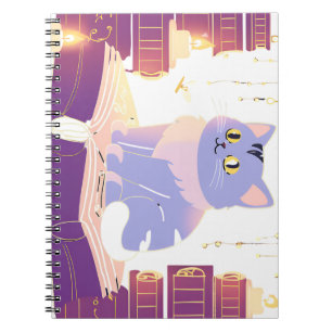 Cuaderno Café del gato de la biblioteca