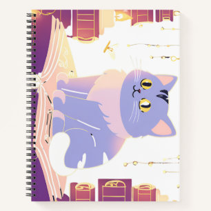 Cuaderno Café del gato de la biblioteca