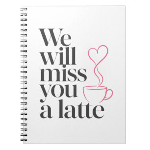 Cuaderno Café Gracias Despedida para Compañero de Trabajo