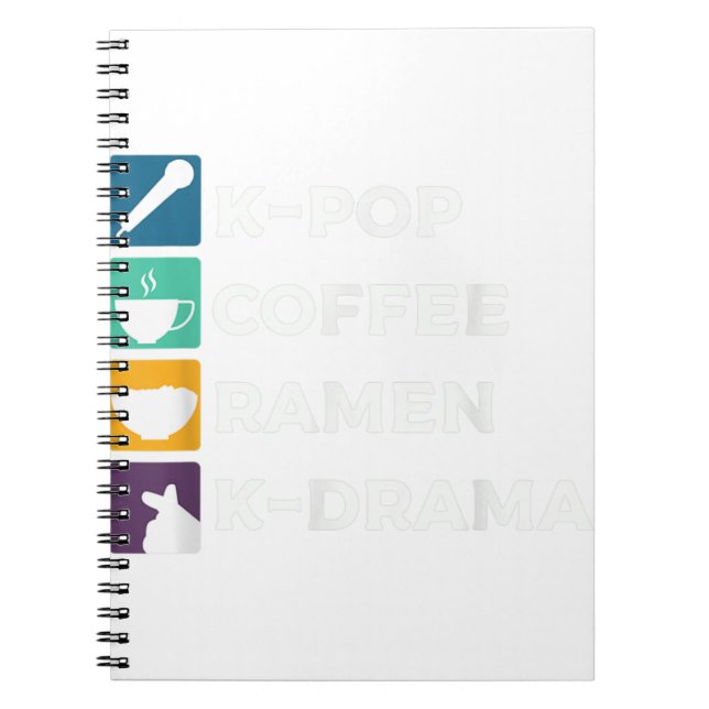 Cuaderno Café K-Pop Ramen K-Drama T-Shirt-SejLY (Frente)