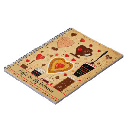 Cuaderno Café Para Mis Corazones Personalizados De San Vale