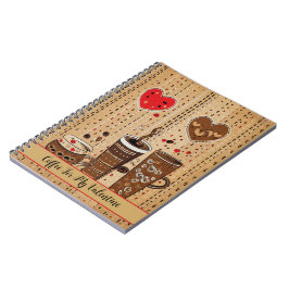 Cuaderno Café Para Mis Corazones Personalizados De Valentin