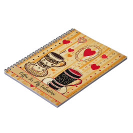 Cuaderno Café Para Mis Corazones Personalizados De Valentin