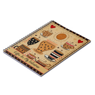 Cuaderno Café Para Mis Corazones Personalizados De Valentin