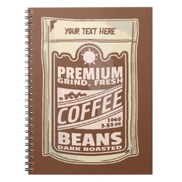 Cuaderno Café poster de café premium frijol café Barista