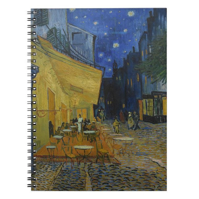 Cuaderno Cafe Terrace de noche por Vincent van Gogh (Frente)