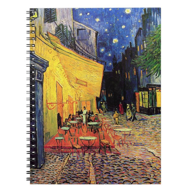 Cuaderno Cafe Terrace de noche por Vincent van Gogh (Frente)