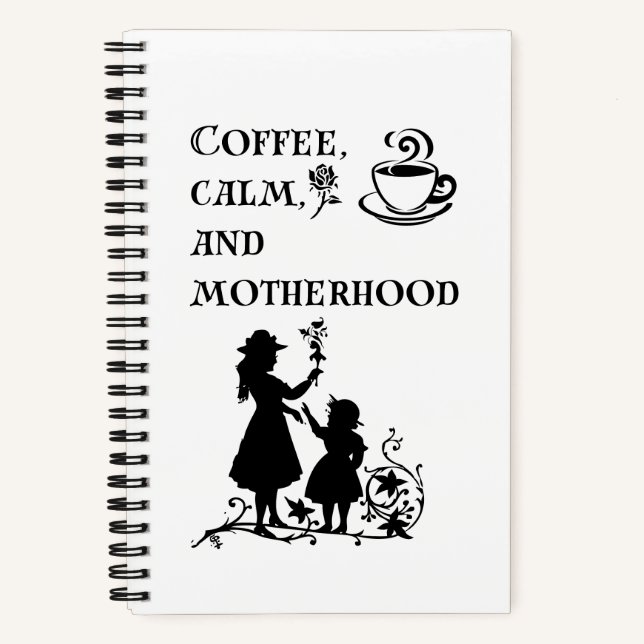 Cuaderno Café tranquilo Maternidad Silhouette Art (Anverso)